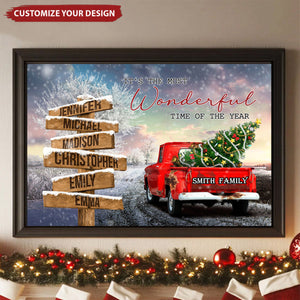 Personalized Snow Scenery Customized Name Vintage Poster