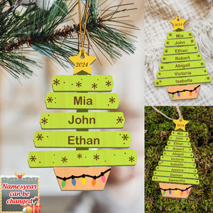 Personalized Family Names Christmas Tree Ornaments