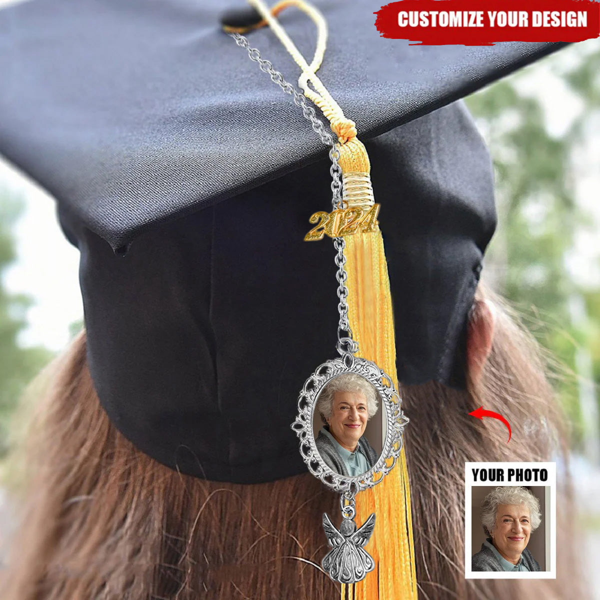 2024 Personalized Graduation Photo Memorial Tassel Charm For Grad Cap ...