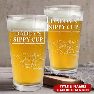 Daddy's Sippy Cup - Personalized Beer Glass