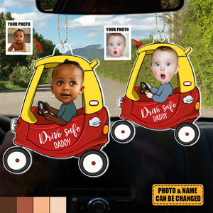 Drive Safe Daddy - Personalized Car Photo Ornament