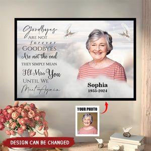 Personalized Memorial Canvas - Goodbyes Are Not Forever