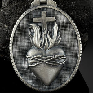 Jesus Sacred Heart Cross Pendant