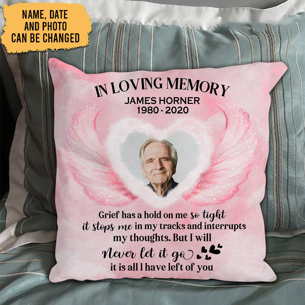 In Loving Memory I Will Never Let It Go Personalized Upload Photo Pillowcase