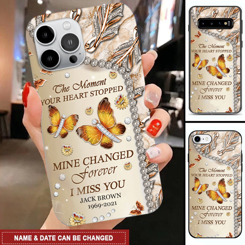 Mine Changed Forever Personalized Glass Phone Case