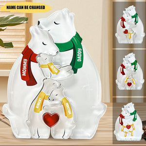 Hugging Bear Family - Personalized Acrylic Bear Family Puzzle