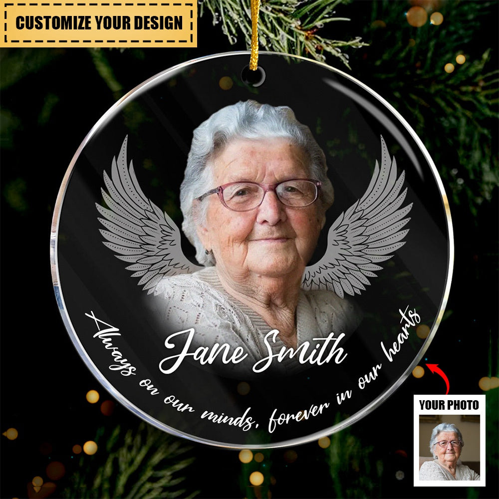 Custom Photo Not A Day Goes By - Memorial Personalized Custom Ornament