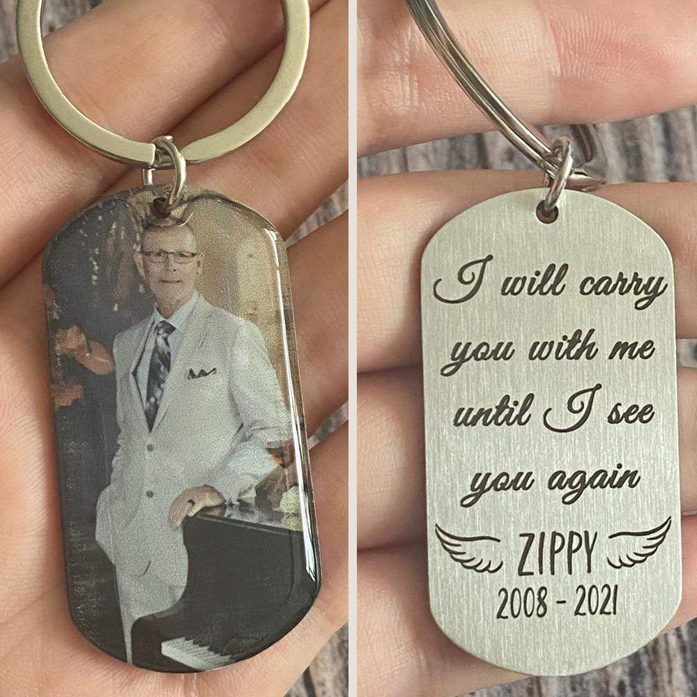 Personalised Memorial Pet Keychain - Custom Upload Photo Keychain