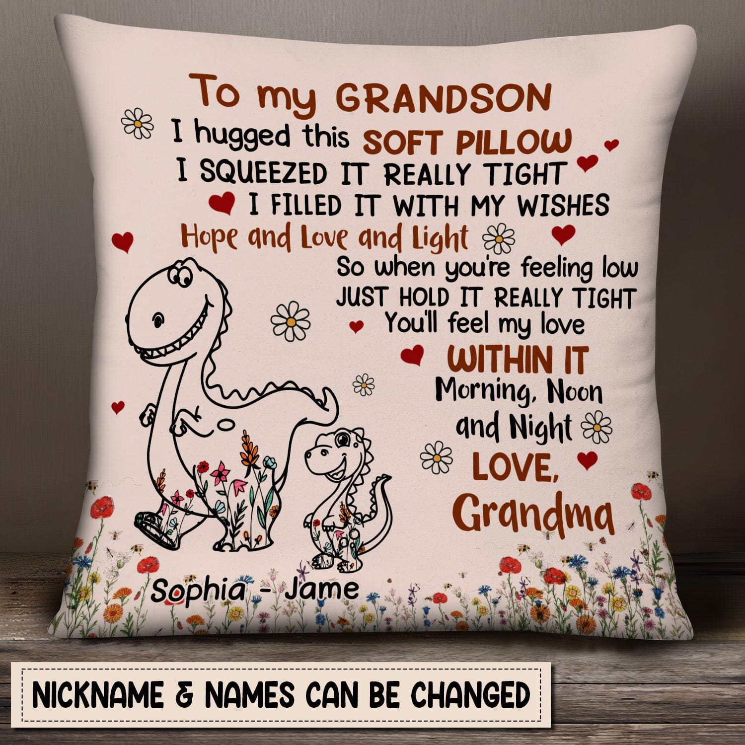 Personalized dinosaur cheap pillowcase