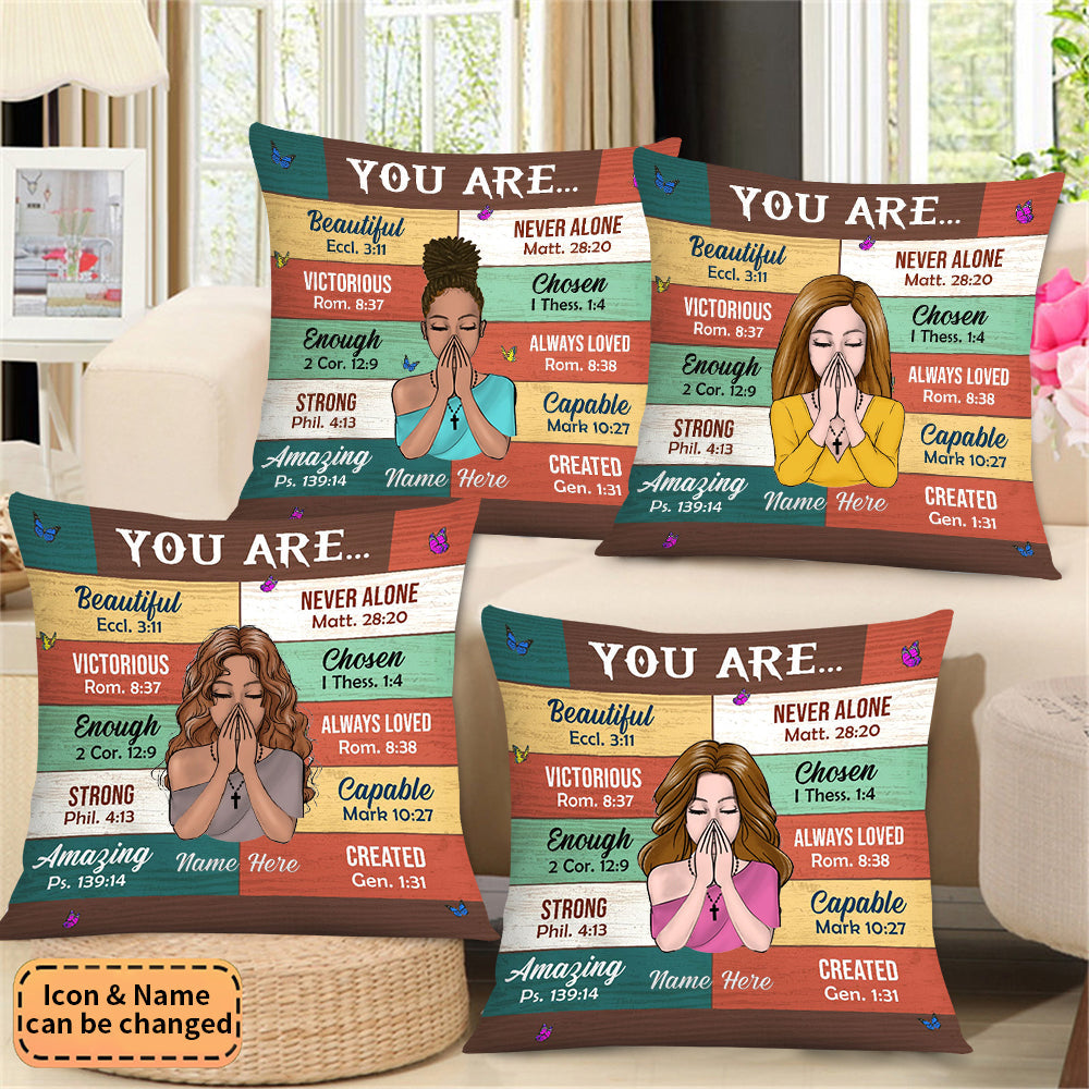 You Are Beautiful Victorious - Personalized Pillow (Insert