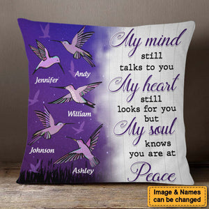 Hummingbird Knows You Are At Peace - Memorial Gift - Personalized Custom Pillow