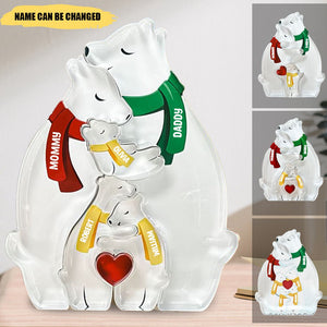 Hugging Bear Family - Personalized Acrylic Bear Family Puzzle