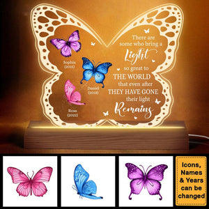 Butterfly Memorial Gift For Loss Of Loved One Plaque LED Lamp Night Light