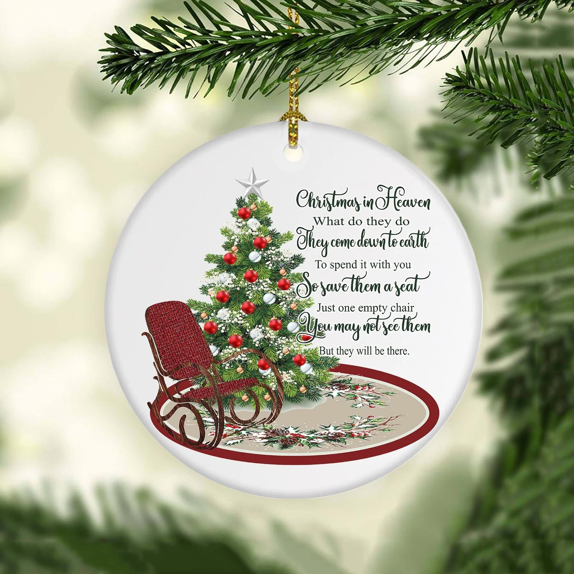 Christmas in heaven ornament (Porcelain)