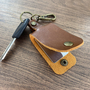 From Mom To My Son Leather Keyring