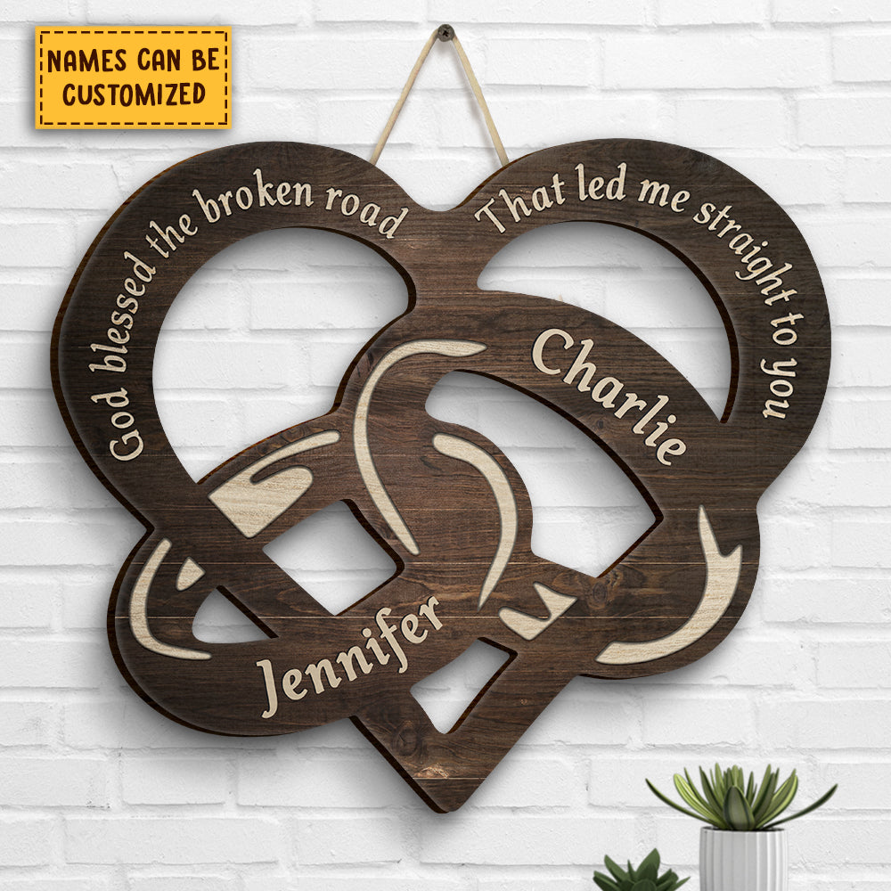 From The First Kiss Till The Last Breath - Personalized Shaped Wood Sign