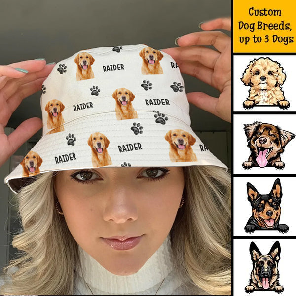 Pet Breed With Pet Name Bucket Hat, Dog Lover Gift