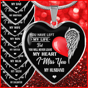 I Miss You Family Heart Necklace