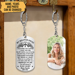 My Beloved Angel Personalized Keychain