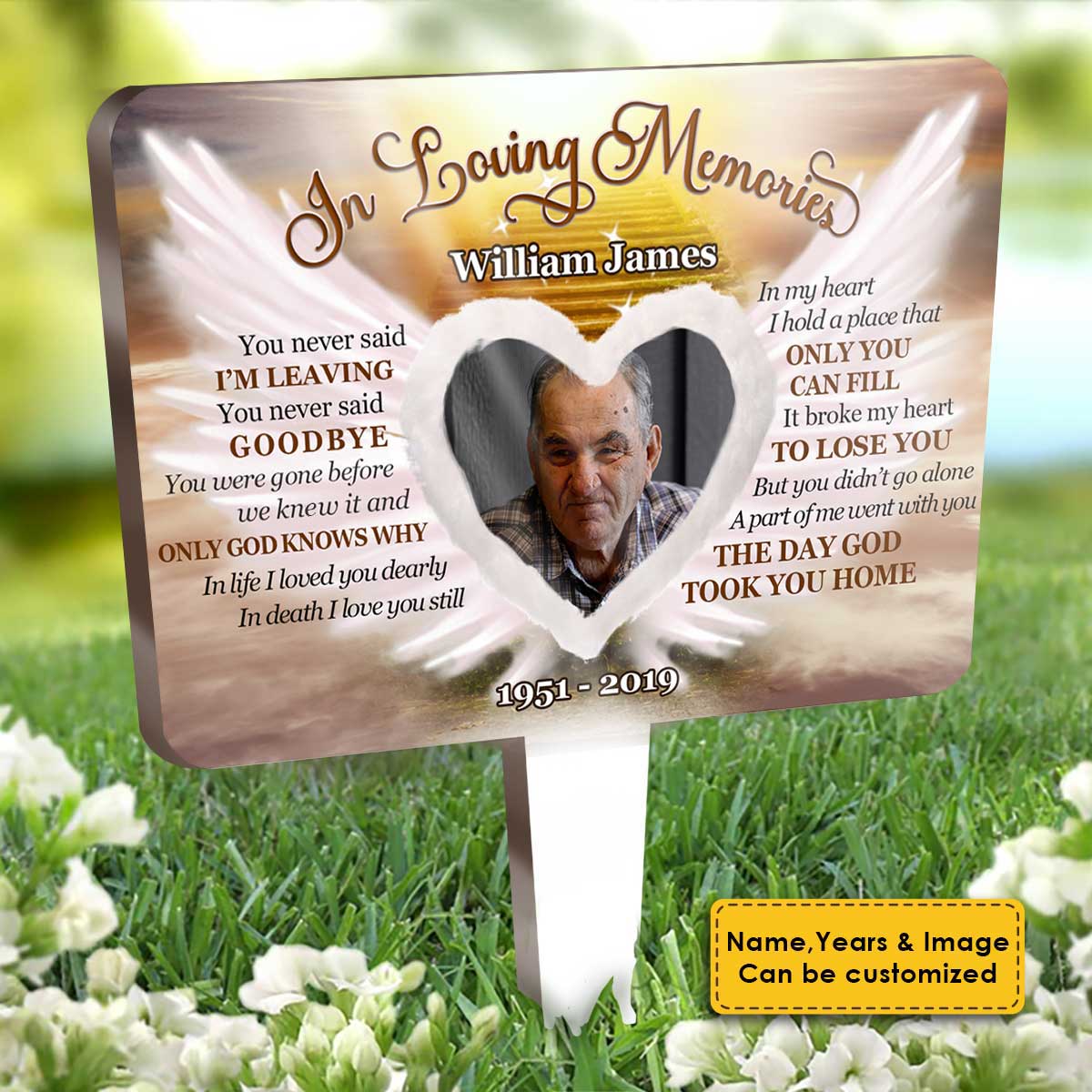 In Loving Memory Personalized Custom Acrylic Garden Stake - HAPPARY