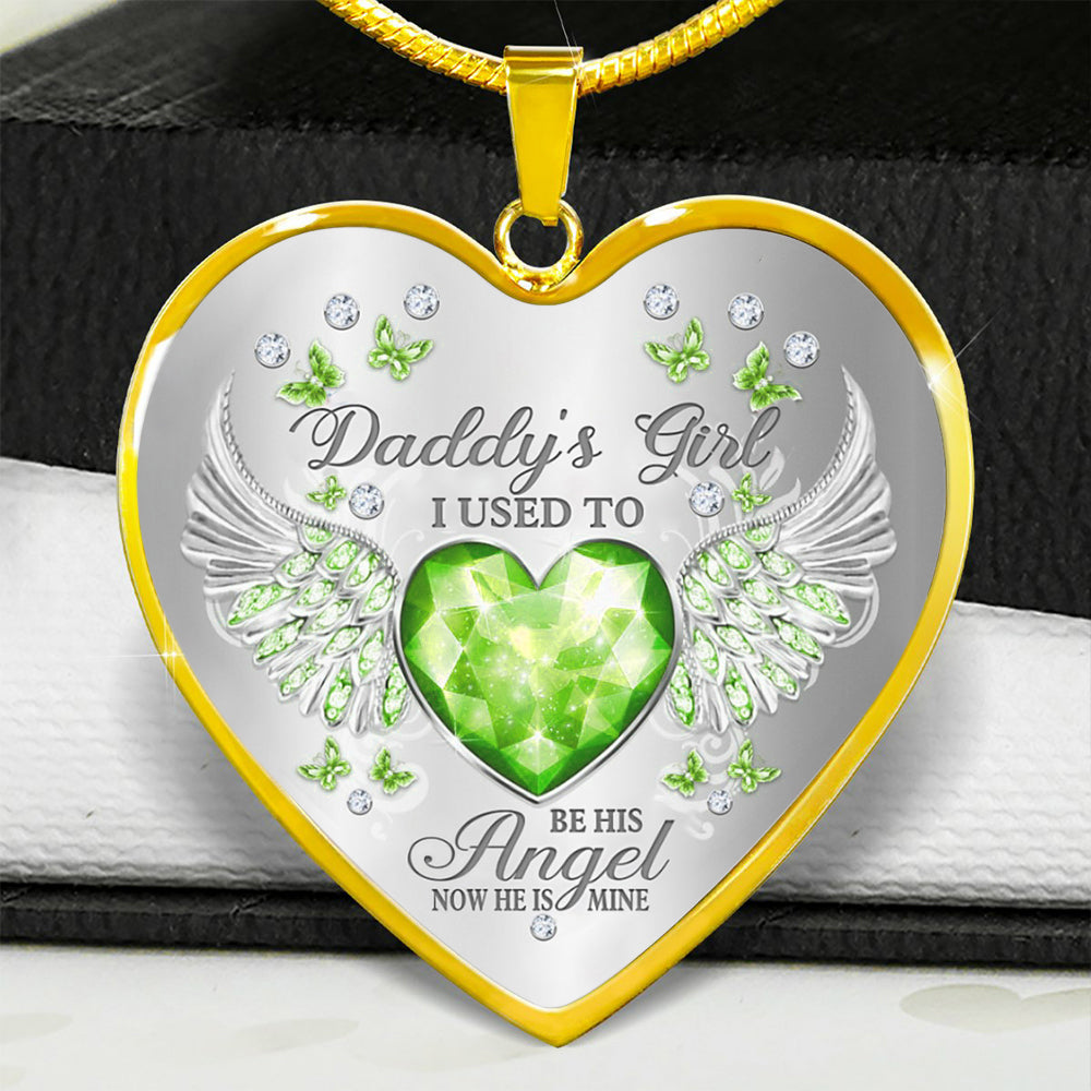 Word Daddy's Little Girl Pendant Necklace, Brass Jewelry for Father  Daughter, Golden, 17.72 inch(45cm)