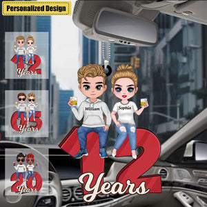 Personalized Anniversary Couple Annoying Each Other And Still Going Strong Car Ornament