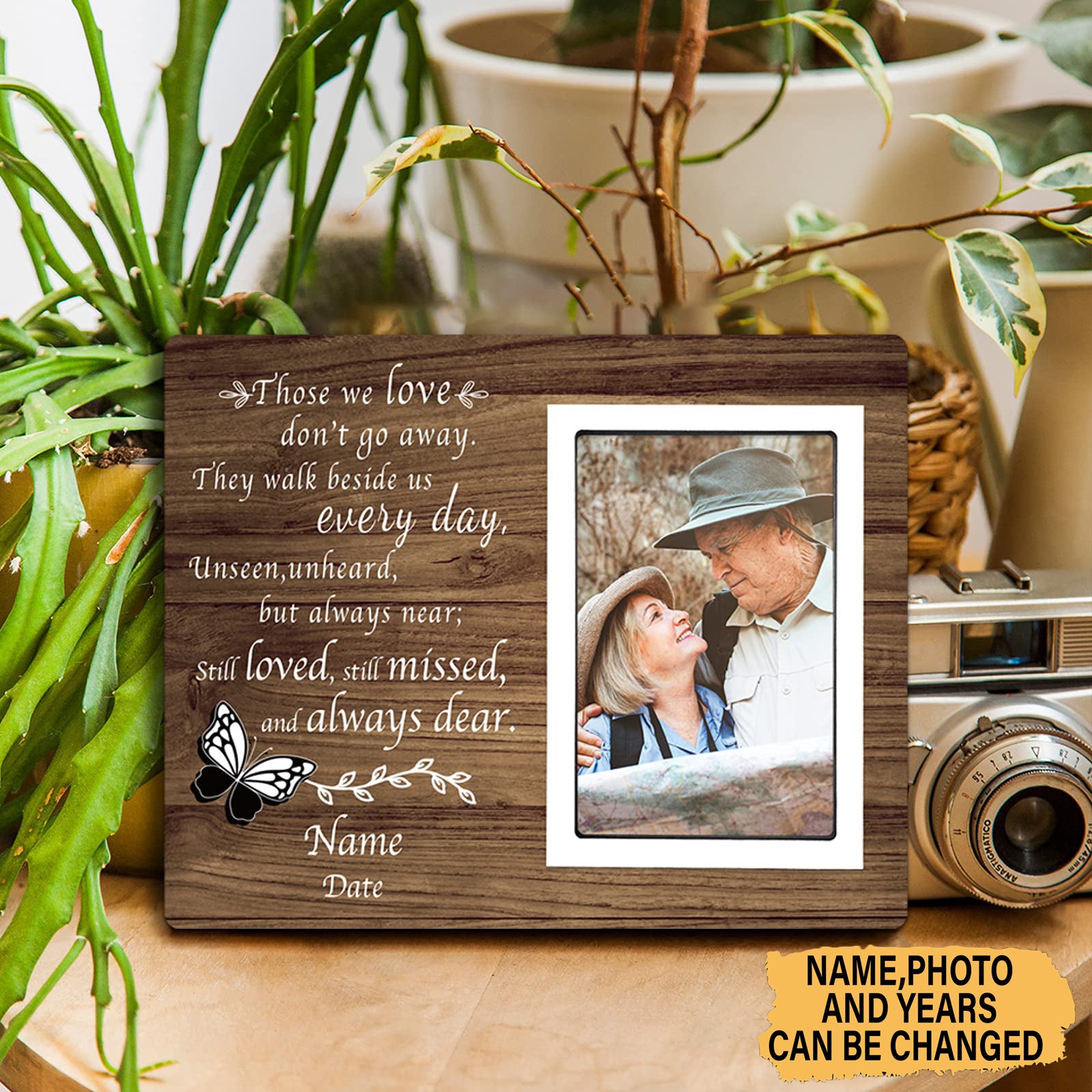 Those We Love Don't Go Away - Upload Image - Personalized Memorial Picture Frames