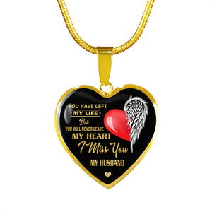 I Miss You Family Heart Necklace