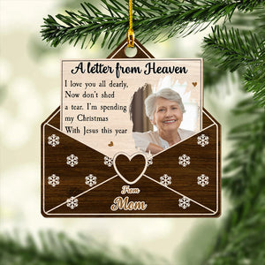 A Letter From Heaven - Personalized Wooden Ornament