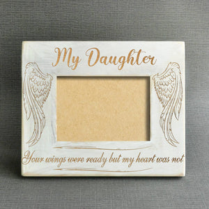 Engraved Memorial Wood Photo Frame