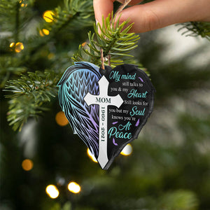 My Soul Knows You're At Peace - Memorial Gift - Personalized Custom Heart Acrylic Ornament