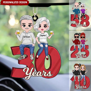 Personalized Anniversary Couple Annoying Each Other And Still Going Strong Car Ornament