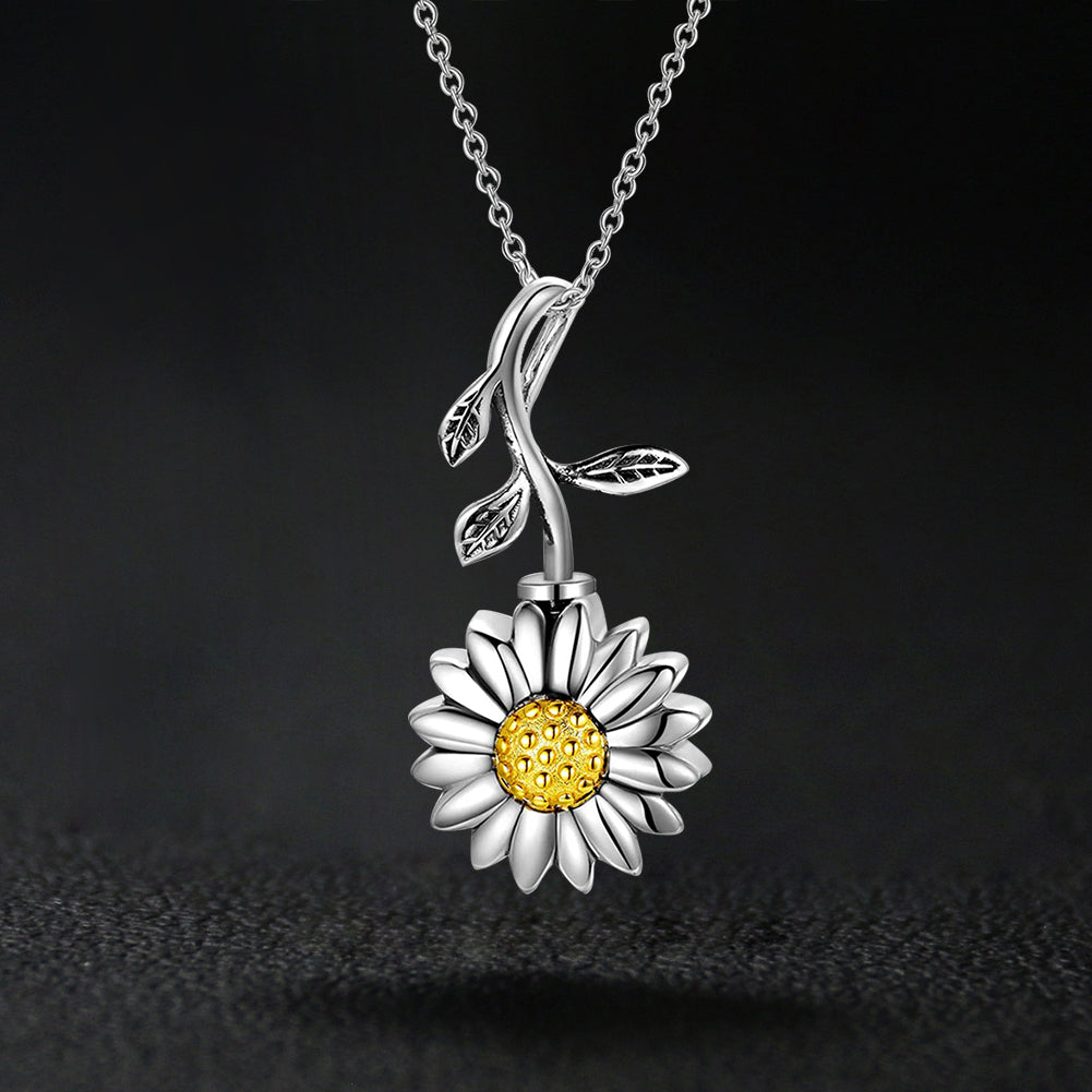 Sunflower on sale ashes necklace