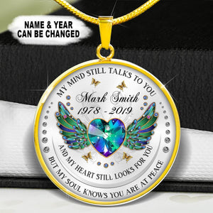 My Mind Still Talks To You Customize Photo Necklace