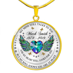 My Mind Still Talks To You Customize Photo Necklace