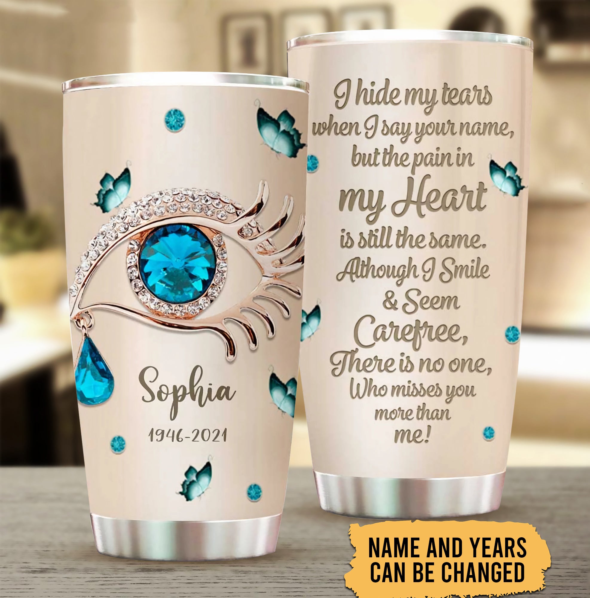 I Hide My Tears Memorial Tumbler - HAPPARY