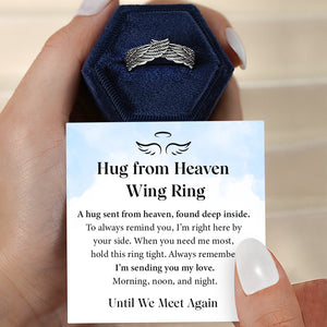 Hug From Heaven Wing Memorial Ring