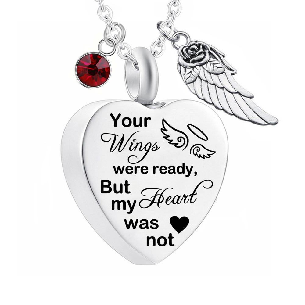 Cylinder Urn Necklace with 'Dad, I Use to Be His Angel But Now He's Mi –  Eternal Keepsake